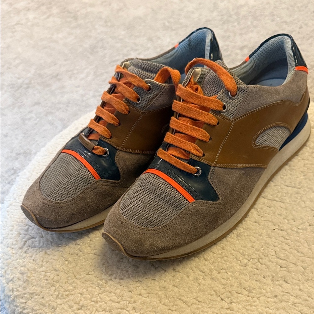 Dior Men's Sneakers in Brown and Orange